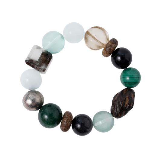 MOJOGRAY "Green Verse" INFP Healing Crystal Bracelet